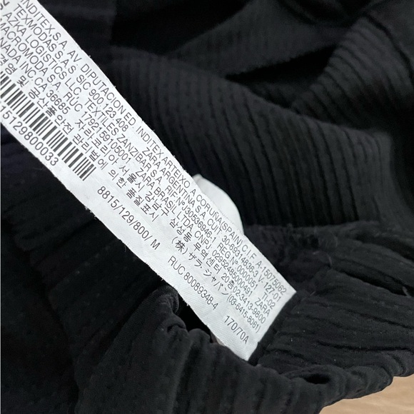 Zara|Black Stretch waist, straight leg trousers with side slits•••Trendy & cute - Picture 10 of 14